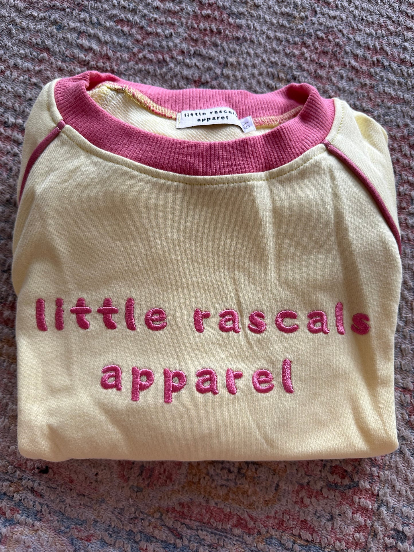 Pastel Yellow & Pink Crewneck