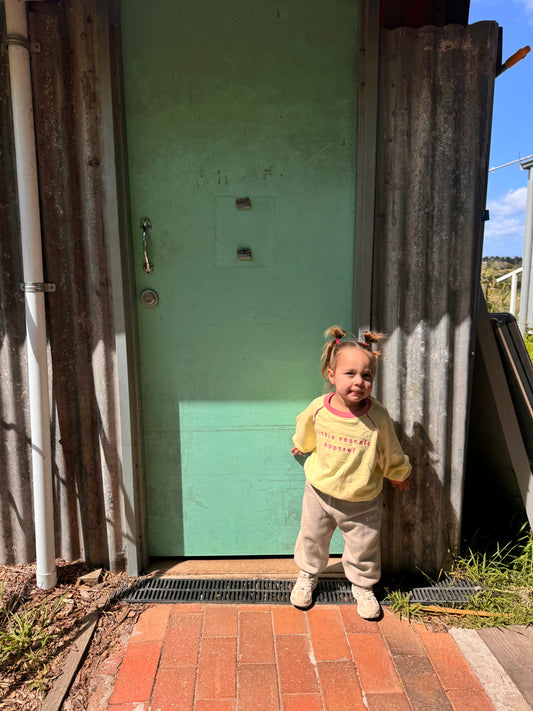 Pastel Yellow & Pink Crewneck